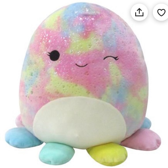 Squishmallow LARGE OPAL Tie Dye Winking Glitter 16